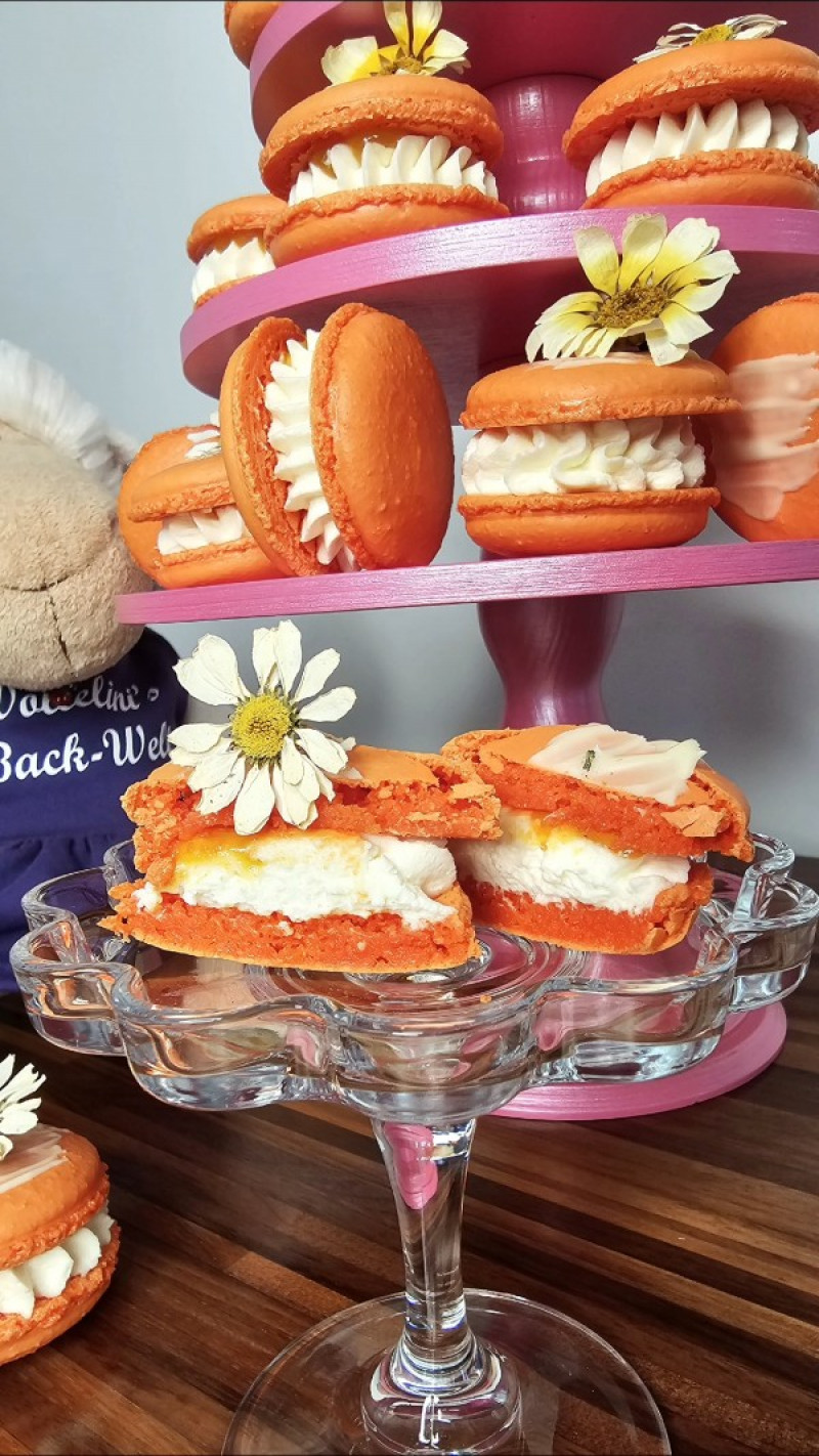 Backkurs: Macarons Mango Flowers